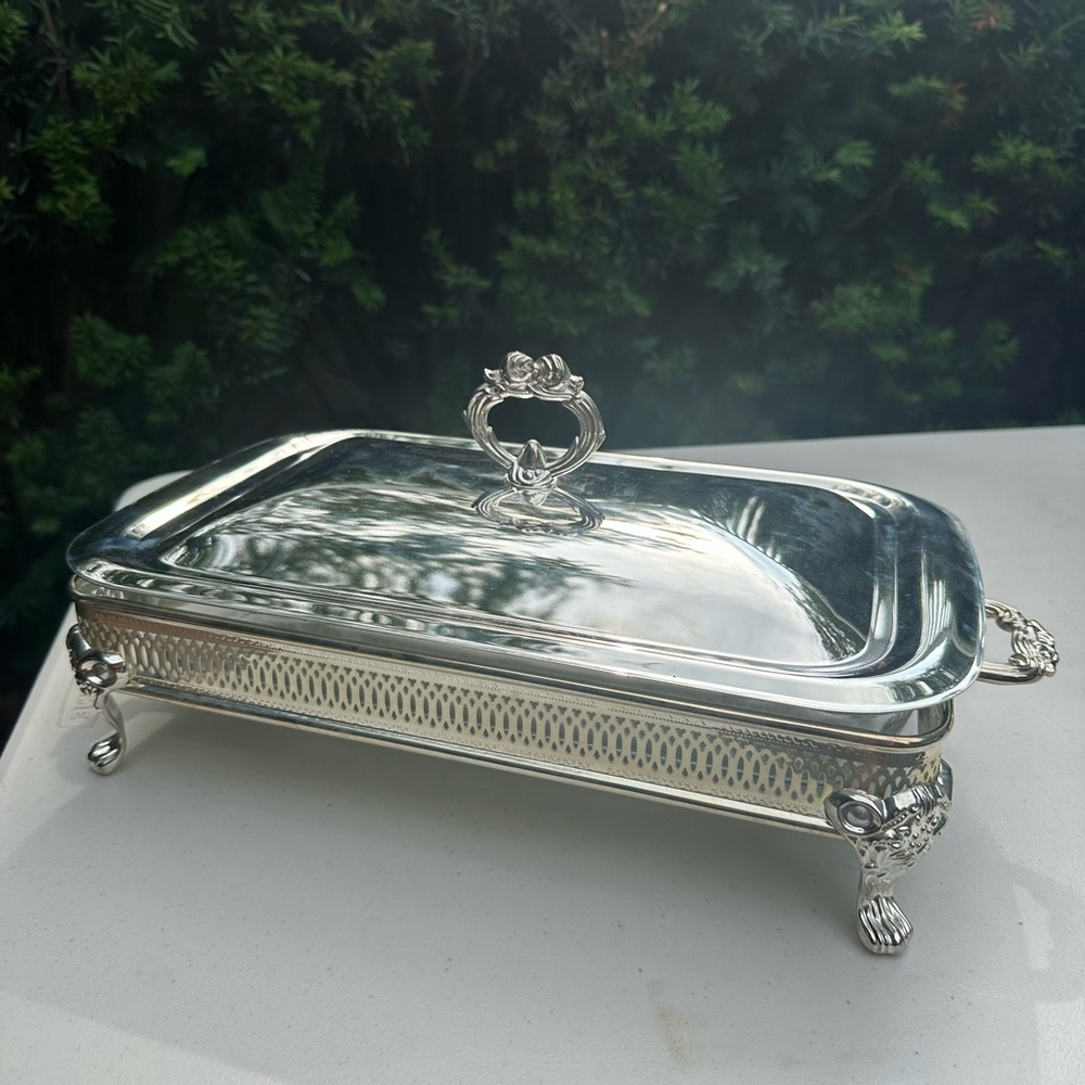 Pyrex Silver Plated Serving Dish